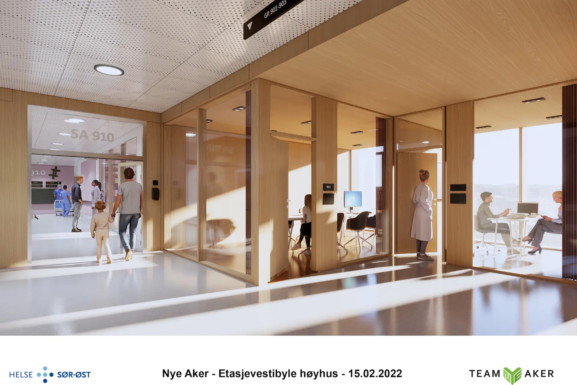 Aker vestibyle høyhus, illustrasjon
