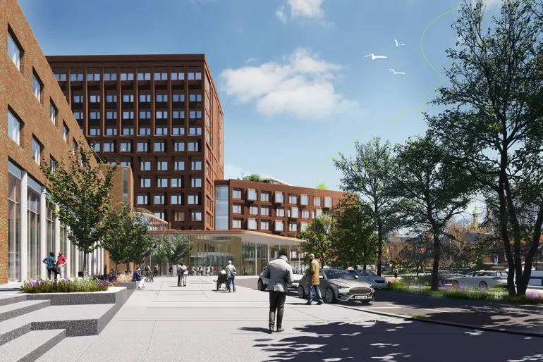 Illustrasjon Rikshospitalet forplass