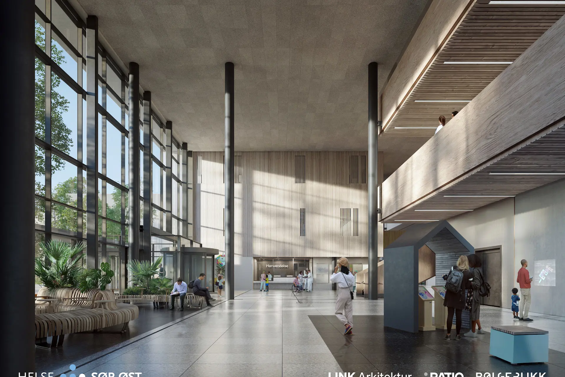 Perspektiv glassgate plan 2 vestibyle mot øst,