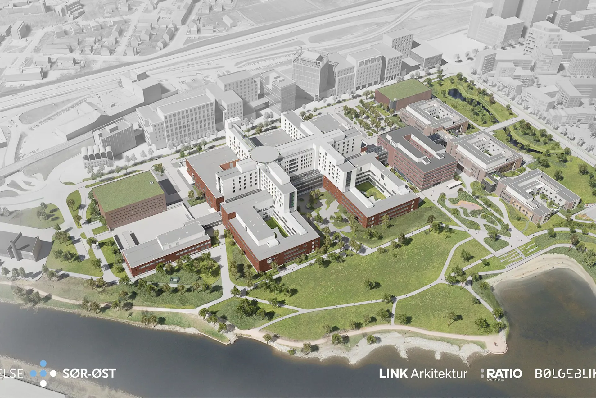 Fugleperspektiv fra sydvest