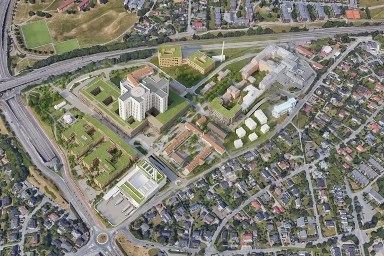 Illustrasjon fugleperspektiv Aker
