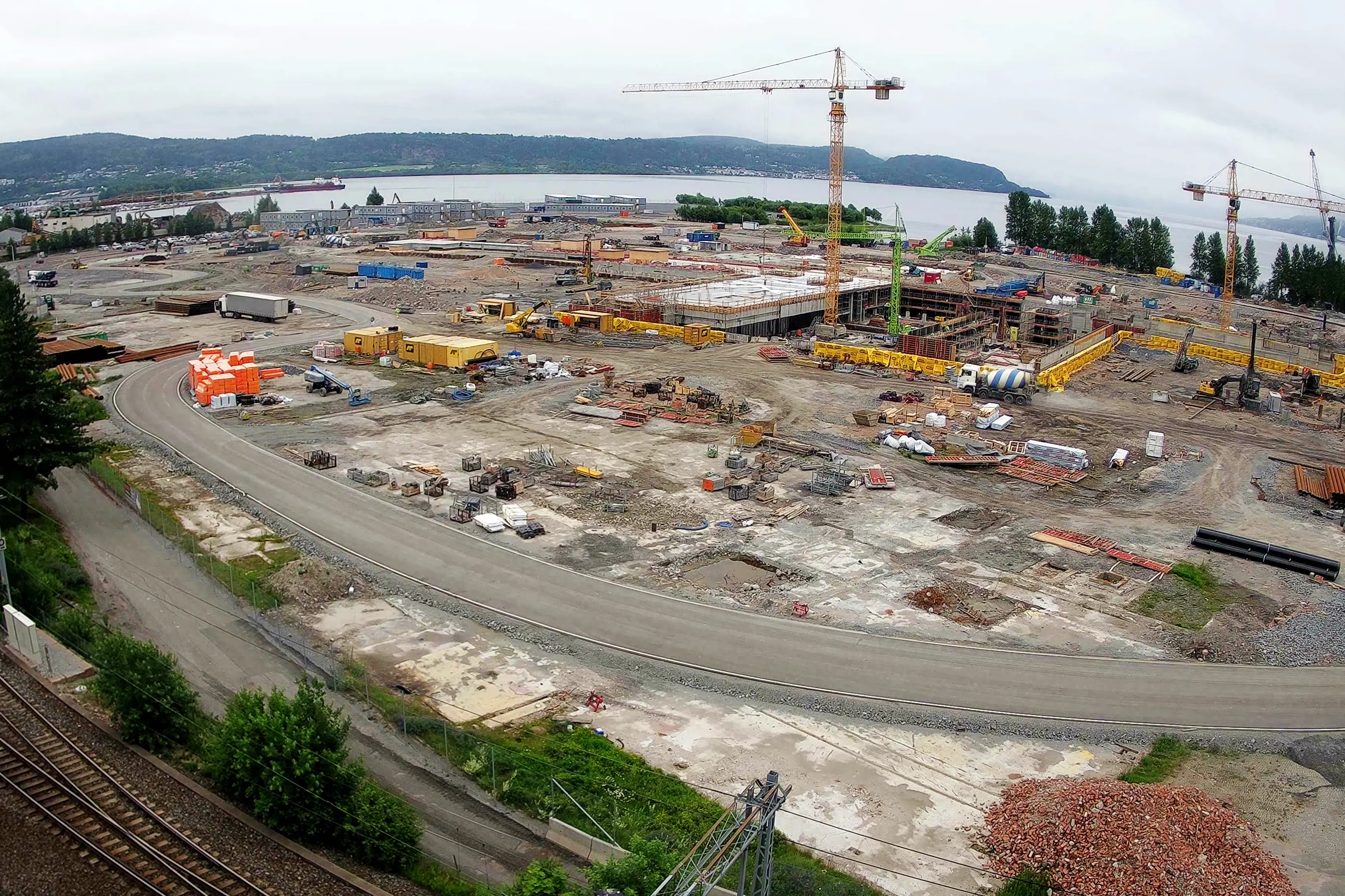 Byggeplass nytt sykehus i Drammen