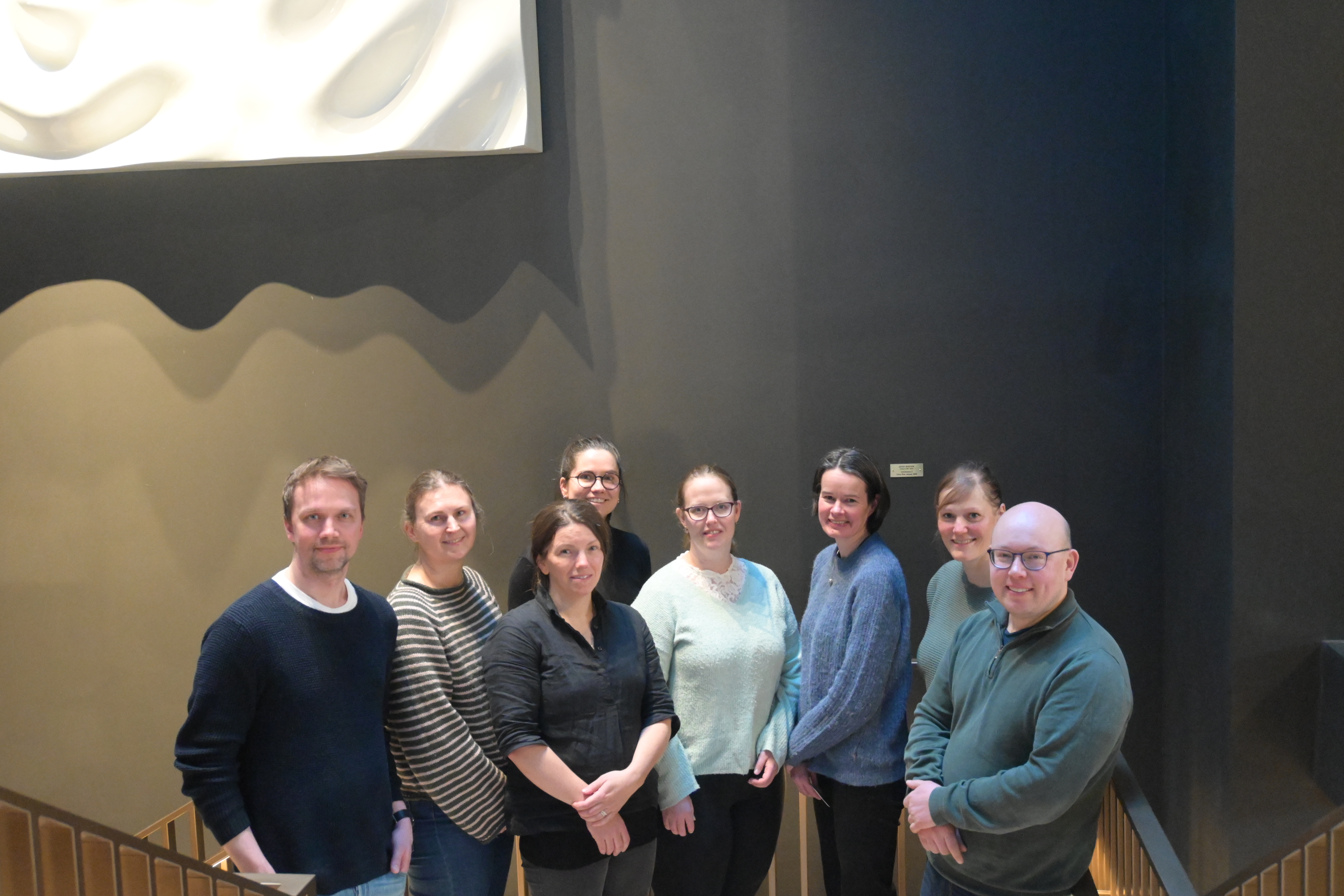 Fra venstre: Øystein Høydahl (Levanger sykehus), Inga Røyset (St.Olavs hospital), Mona Dixon Gundersen (UNN), Astrid Berild (OUS), Kristina Sundt Eriksen (SUS), Siri Rostoft (OUS), Nienke de Glas (Helse Førde), Stian Hvitstein Vataker (STHF)