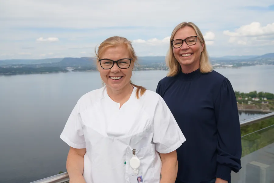 Ingebjørg Irgens og Hilde Sørli ved Sunnaas sykehus