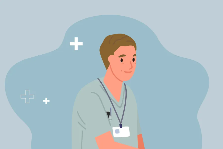 Illustrasjon av en leder for leger