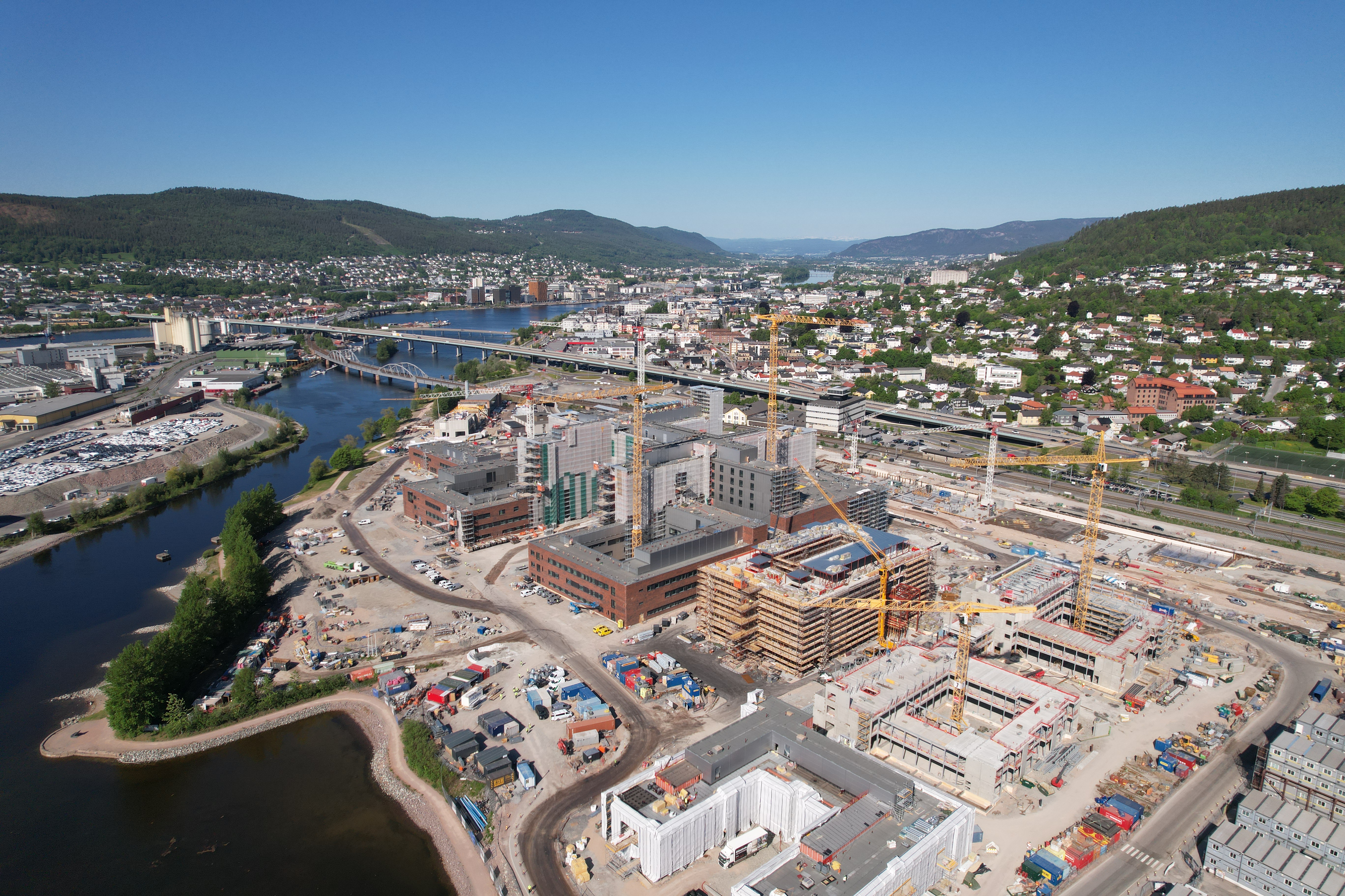 dronefoto byggeplass