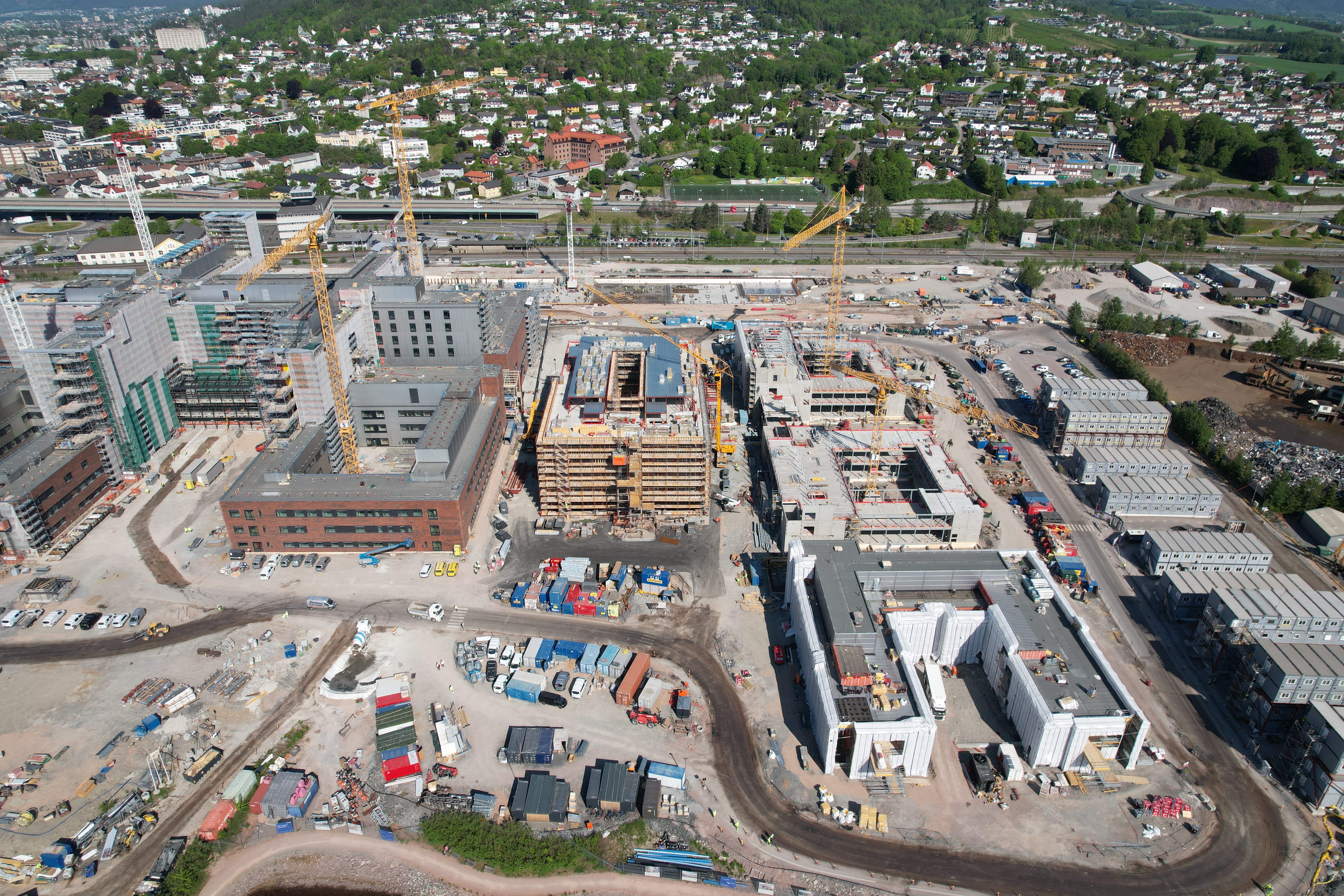 Dronebilde byggeplass
