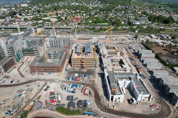 Dronebilde byggeplass