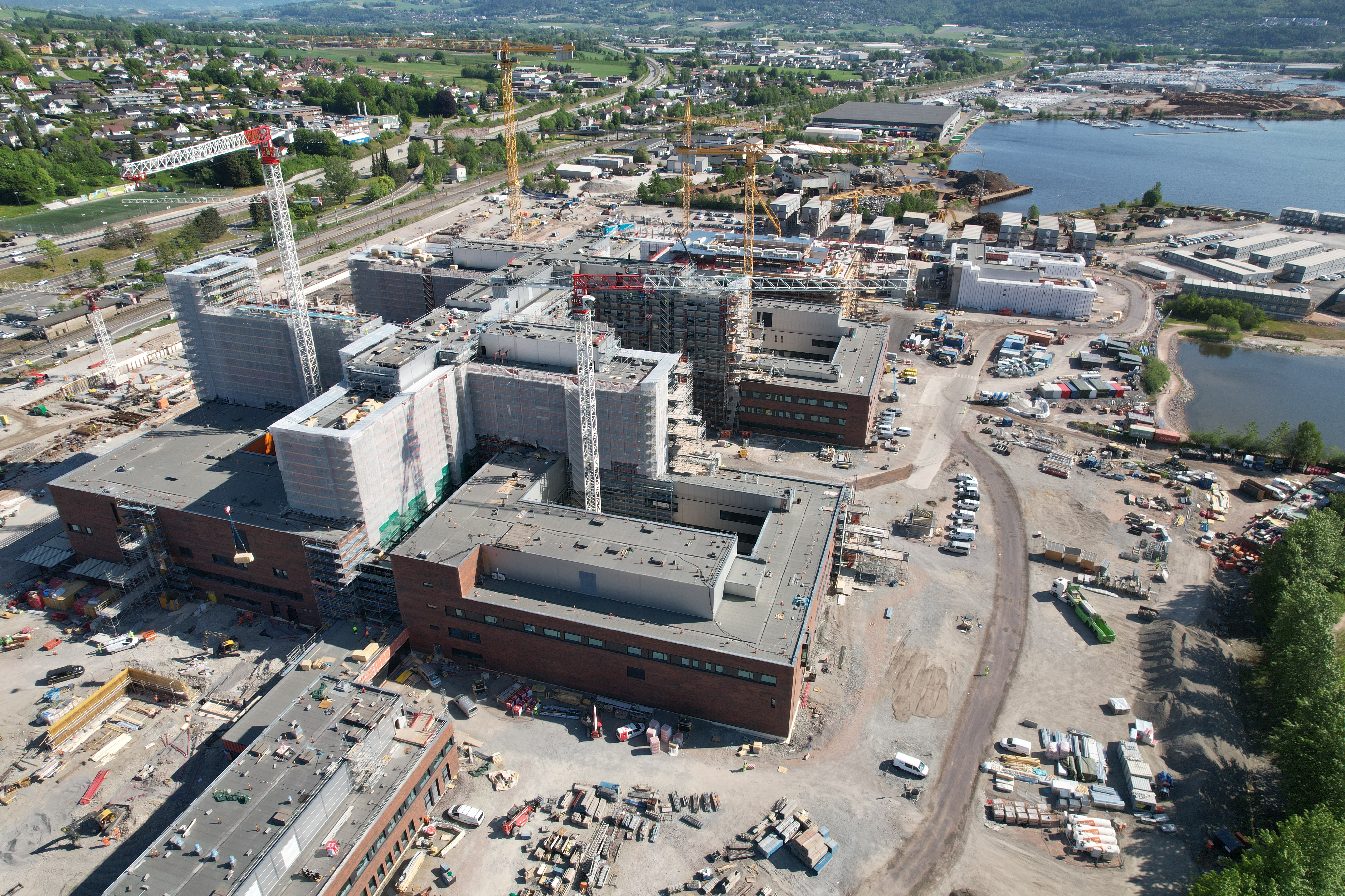 dronebilde byggeplass