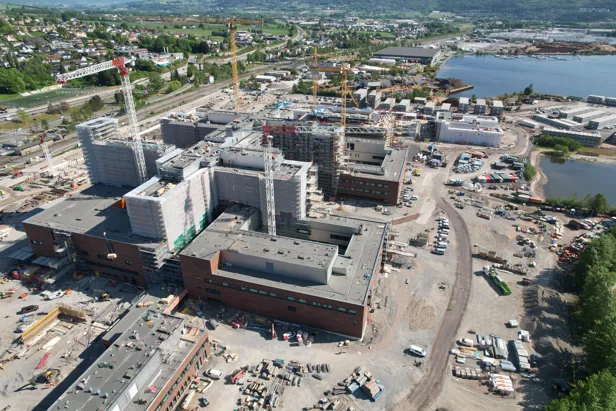 dronebilde byggeplass