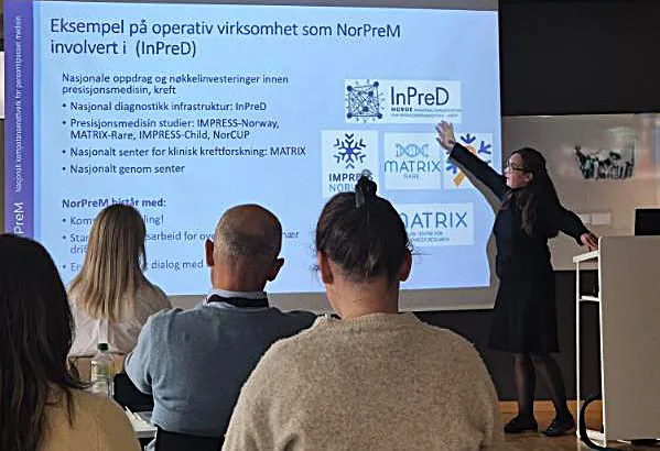 En person som holder en presentasjon