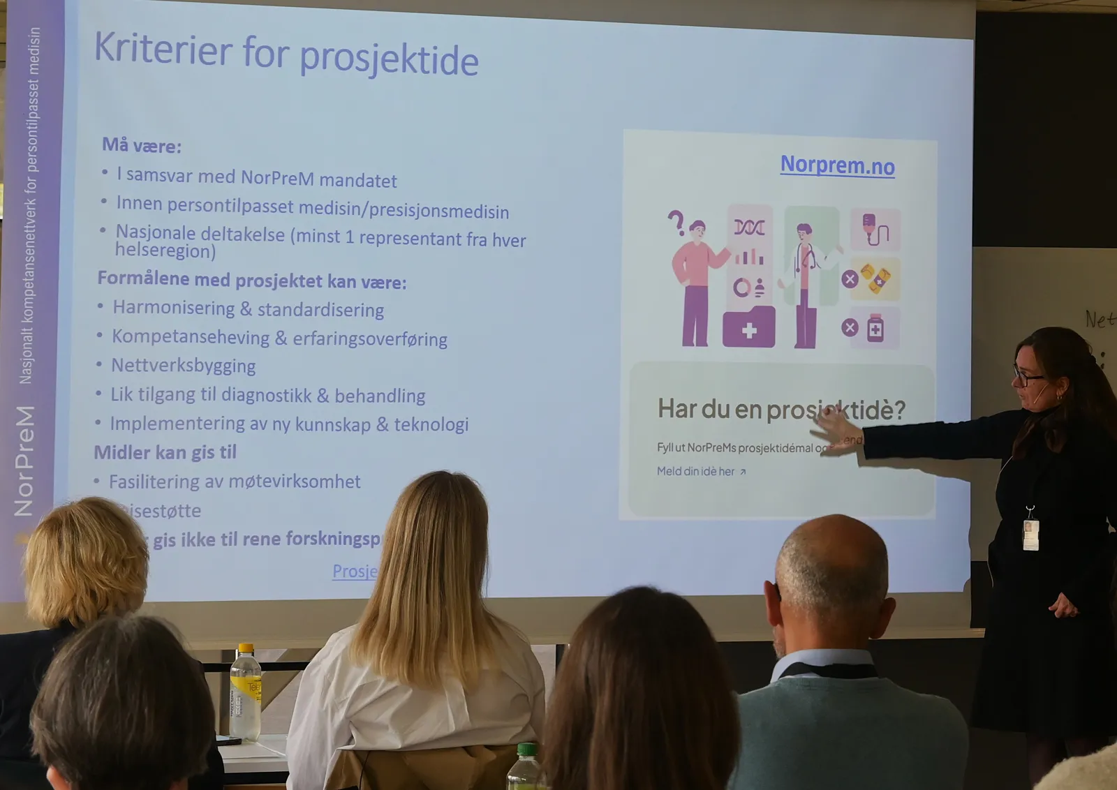 En person som holder en presentasjon