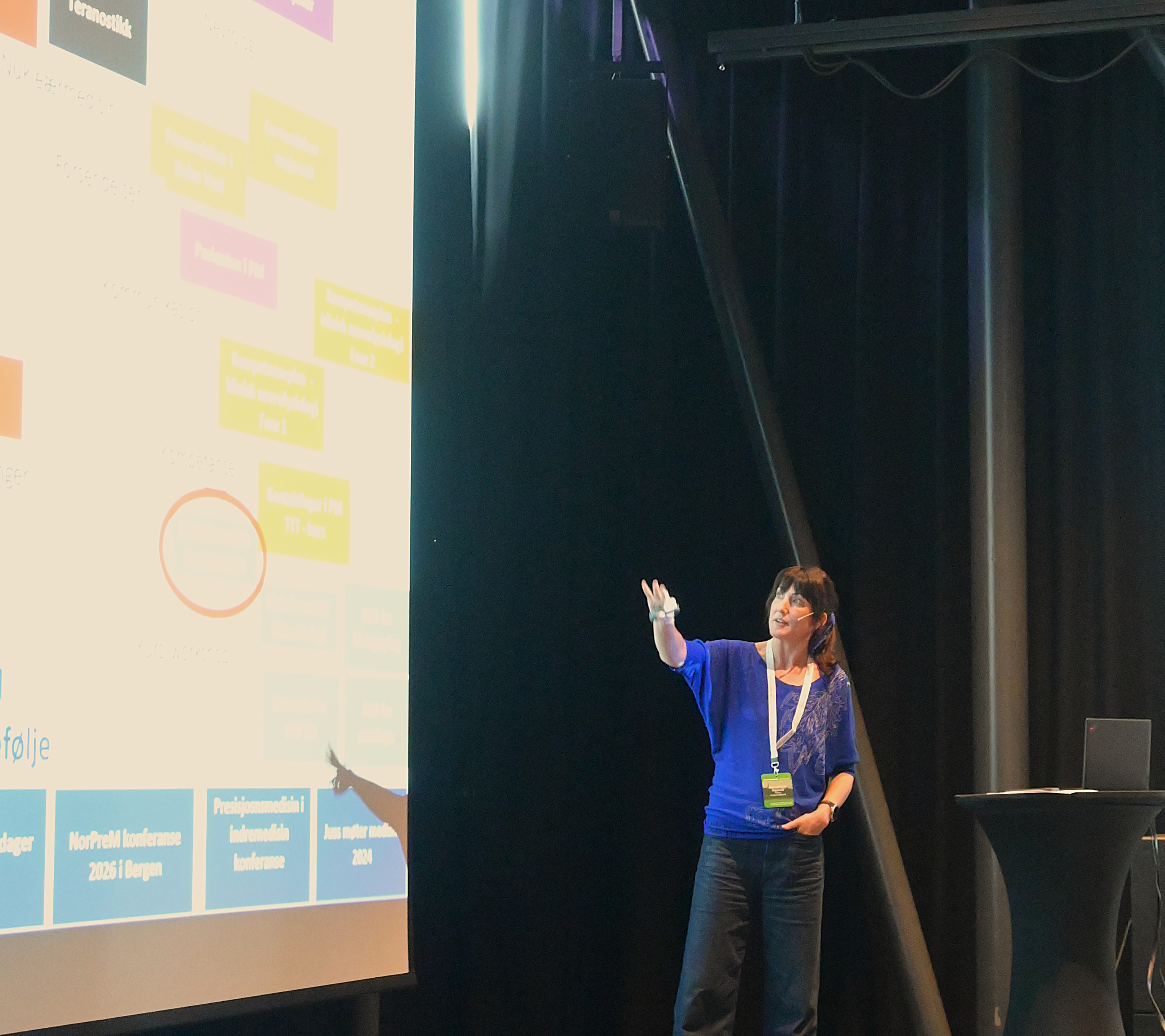 En person som holder en presentasjon