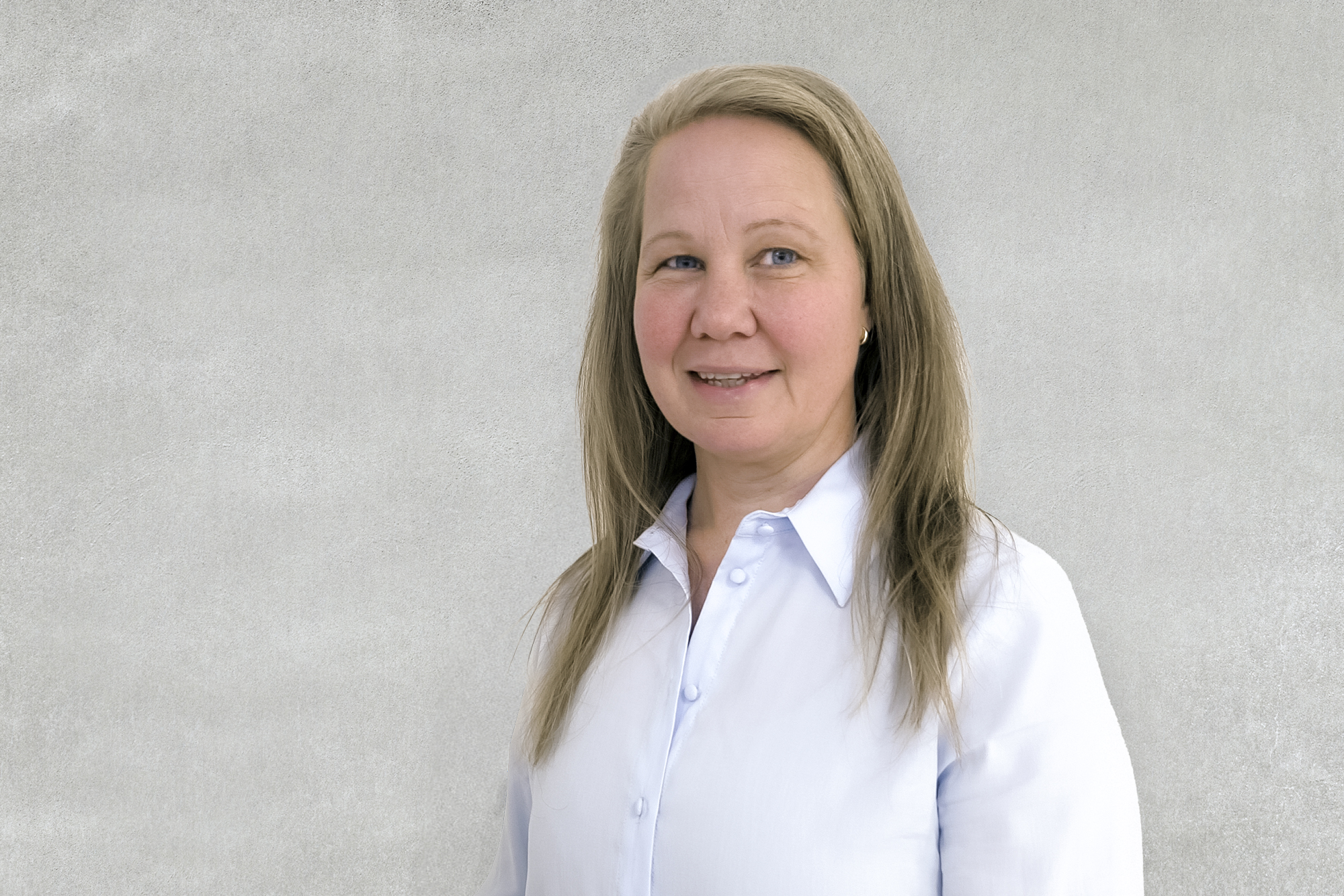 En person med langt hår