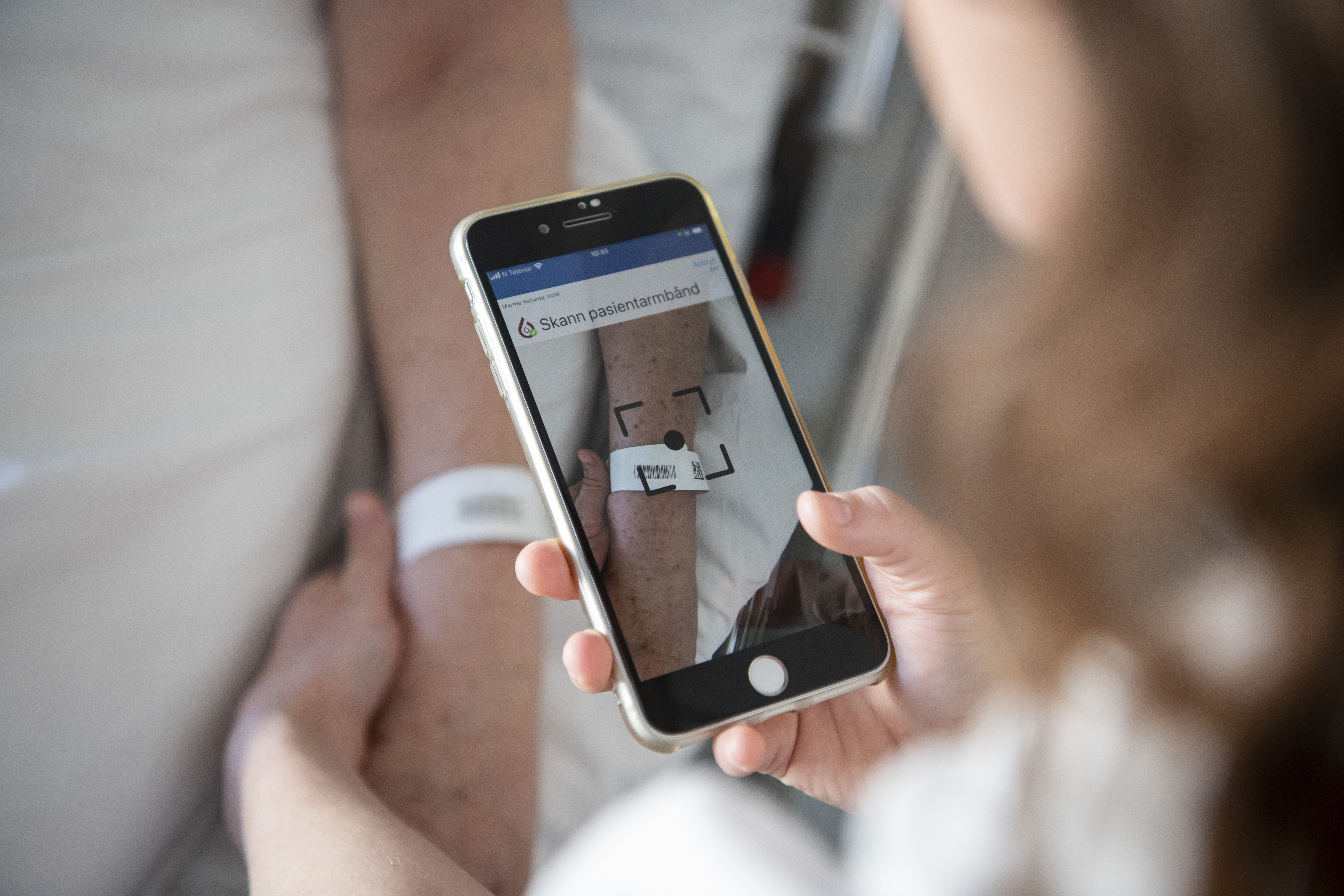 Skanner pasientarmbånd